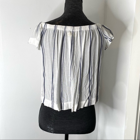cloth & stone Striped Off Shoulder Top - Picture 8 of 11